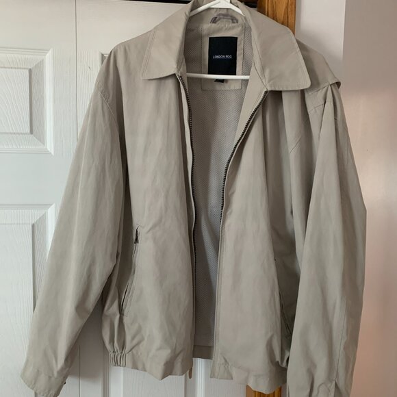 London Fog Light Cream Golf Jacket Size M - Picture 2 of 8